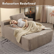 OVIOS 67''x48'' Chaise Lounge Chair Indoor, Oversized Upholstered Sofa Bed