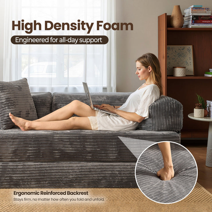 Ovios 80" Convertible Modular Sofa Bed