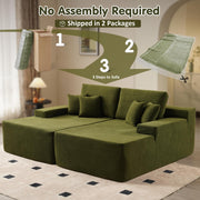 OVIOS 81.2" Upholstered Sleeper Sofa with Pillow, No Assembly Required